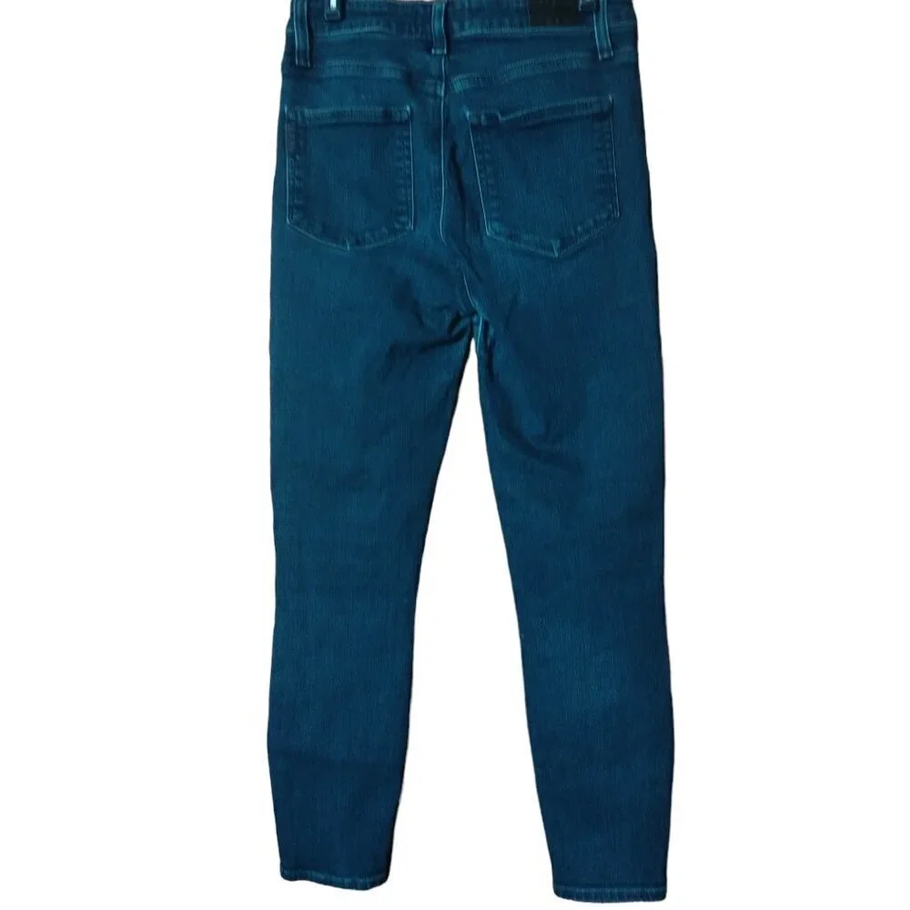 Paige Margot Crop Size 27 Denim Blue Skinny Jeans Stretch Casual Classic